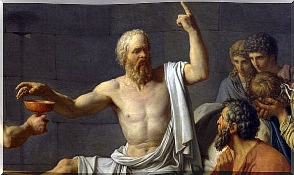 Socrates with his students