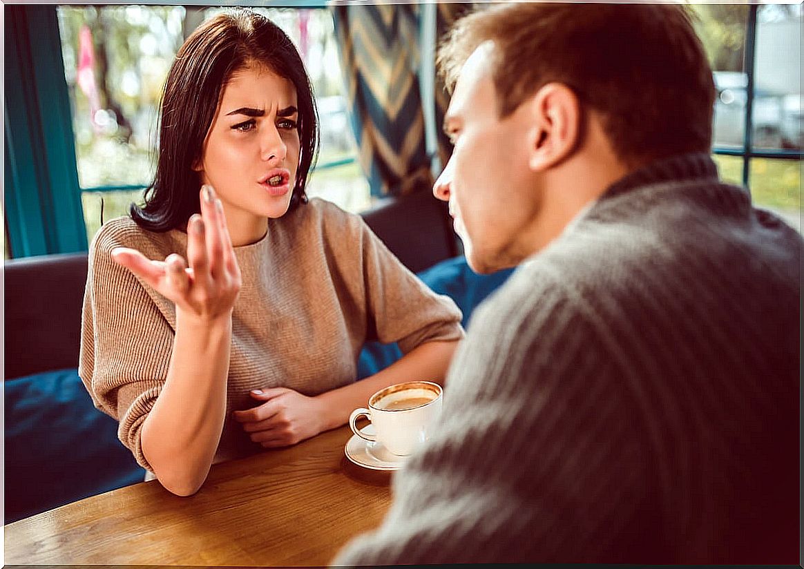 Woman talking to her friend in a bad way