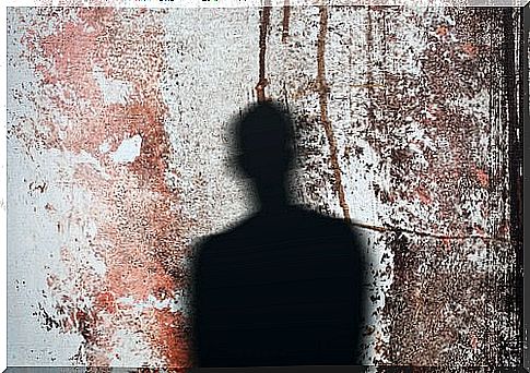 Shadow of a man on the wall