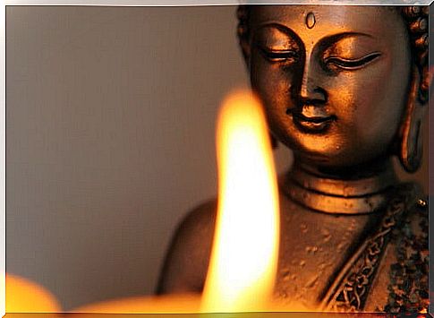 Buddha with candlelight