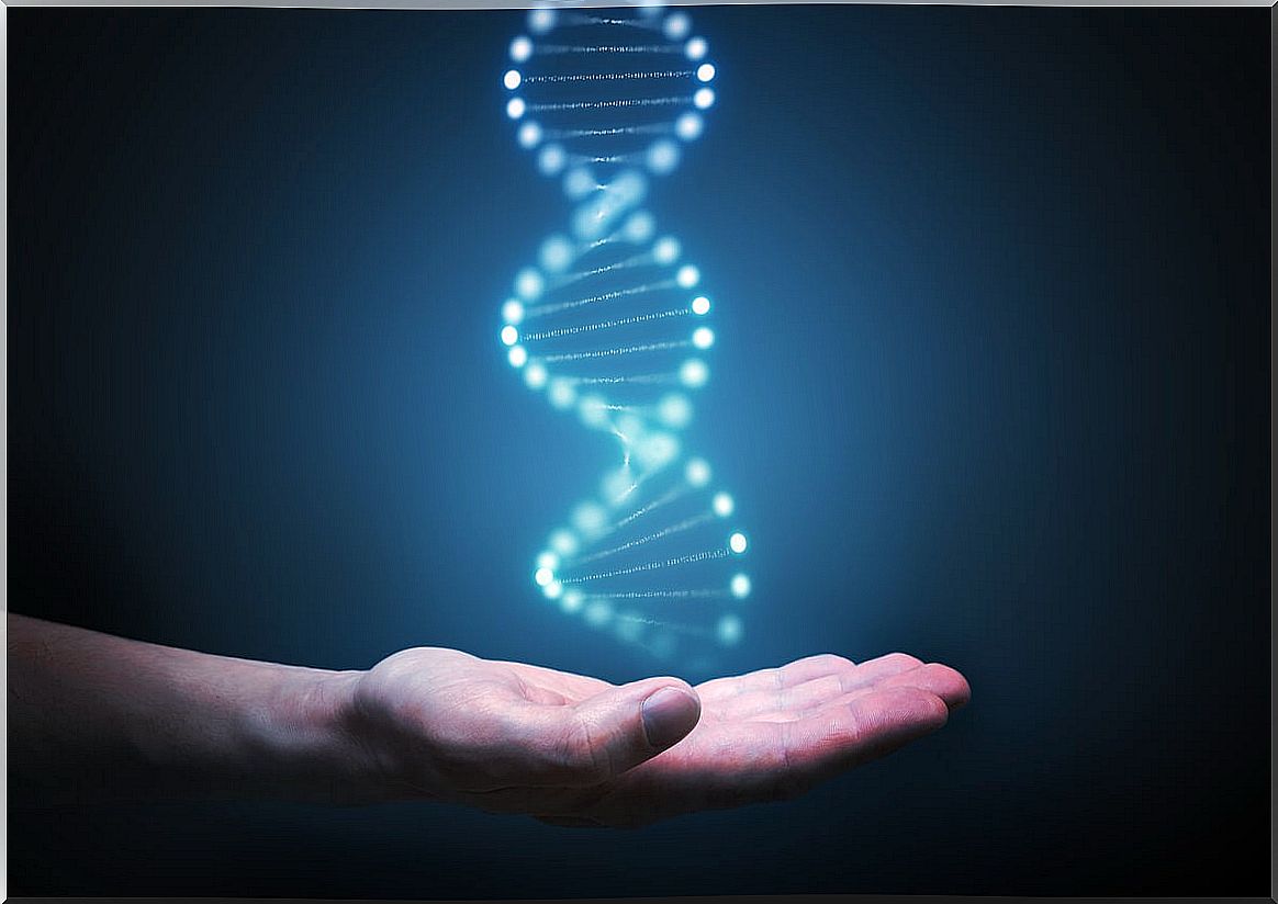 Hand with DNA