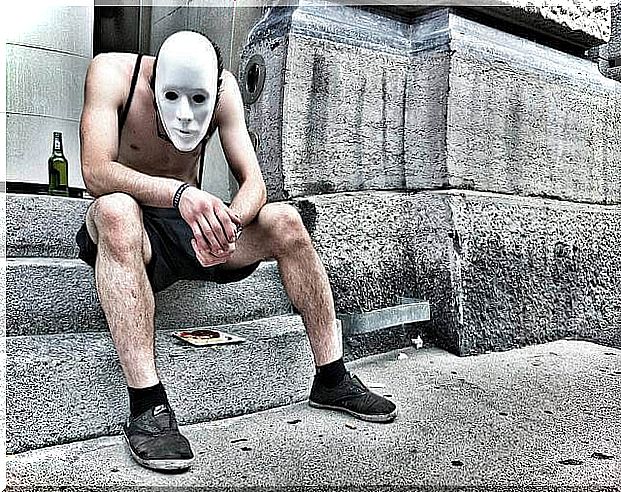 Man with mask