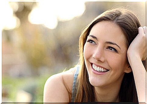 Woman with sincere smile