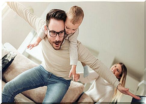 Parents playing at home